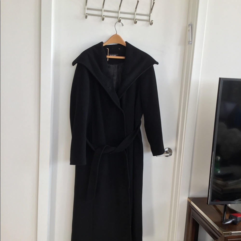 Ellen Tracy Black Wool Coat $240 Size 14 - Picture 2 of 6